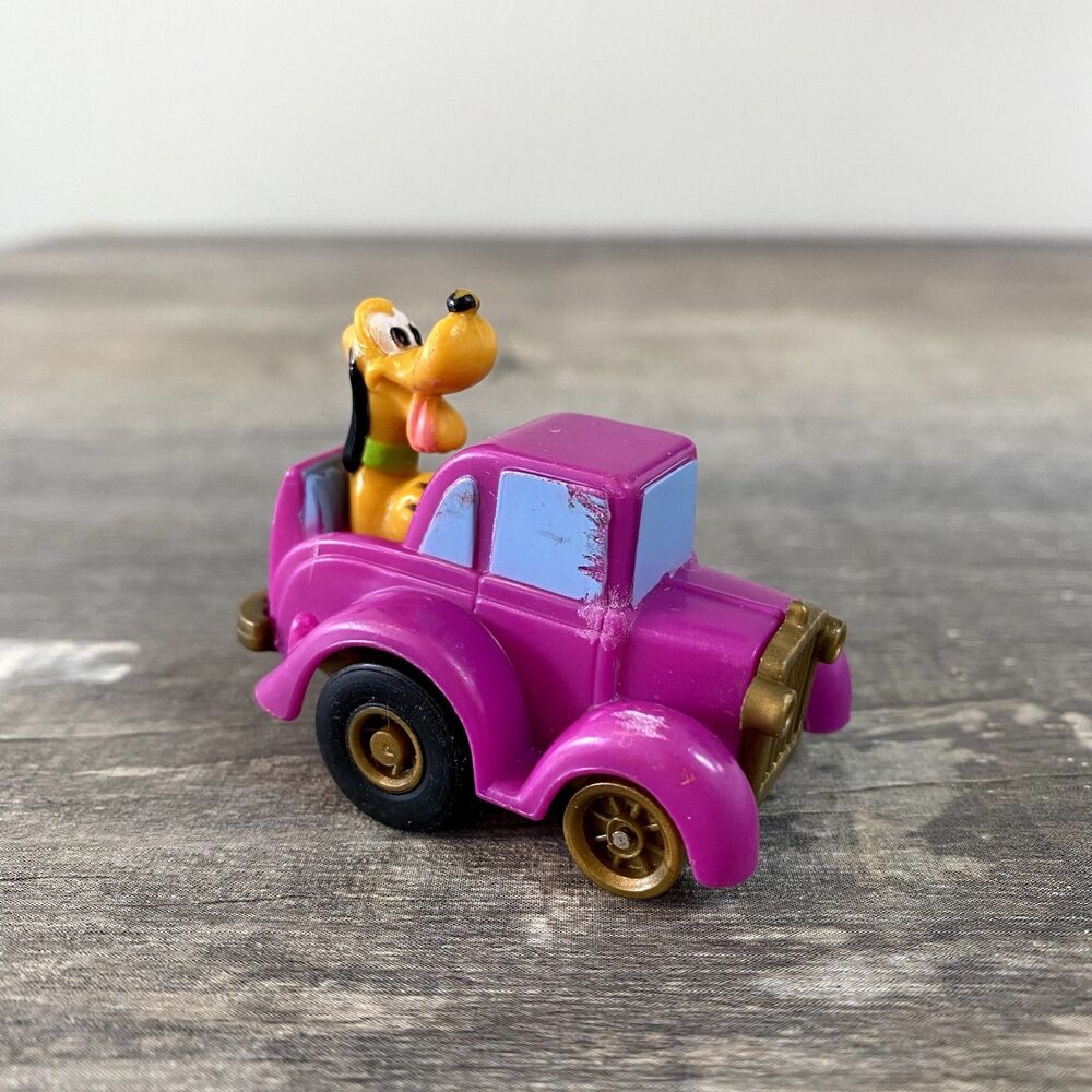 Vintage Disney Pluto Pull And Go Mini Car